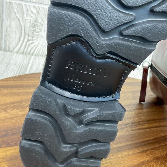 HEREU Studio Andreu Low Calf Zipped Boot Chelsea Boot NIB Russet Color Size 35EU - Picture 14 of 16